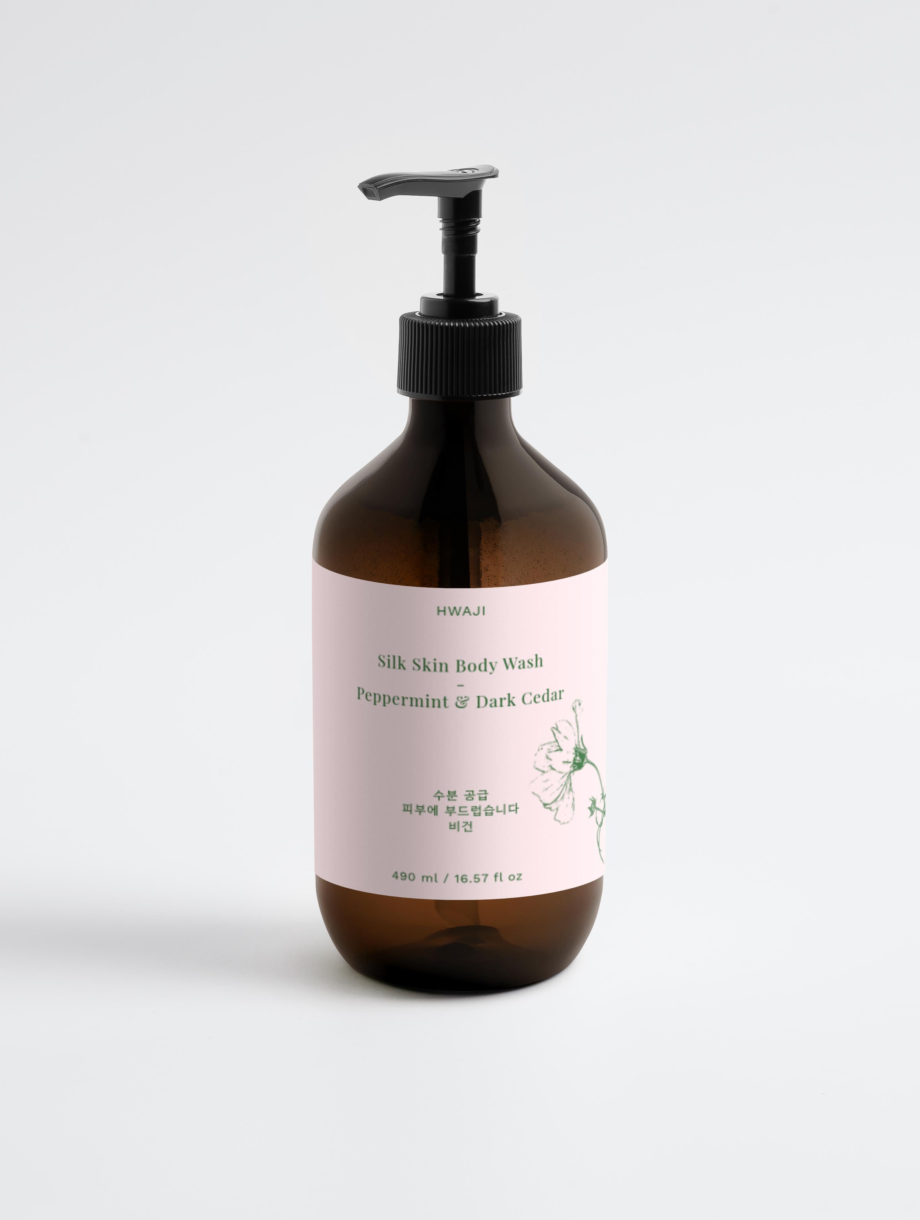 Silk Skin Body Wash - Peppermint & Dark Cedar